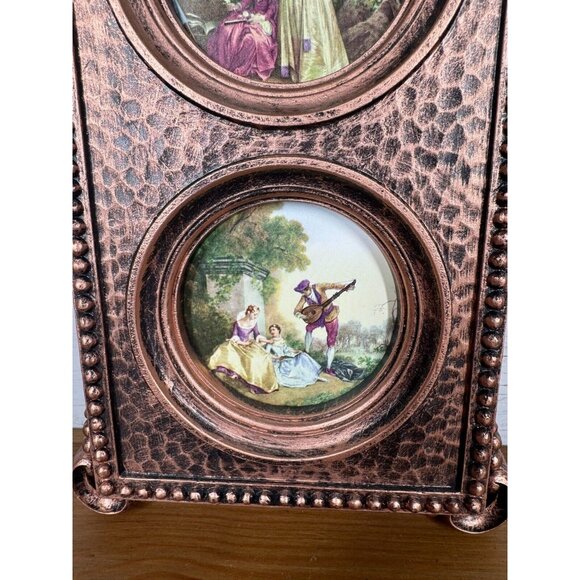 Vintage Coppercraft Plastic Wall Hanging Framed Resin Believed Fragonard Prints - Picture 3 of 6